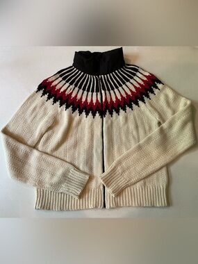 Lauren Ralph Lauren Nordic Zip Up Sweater Jacket Womens Size M